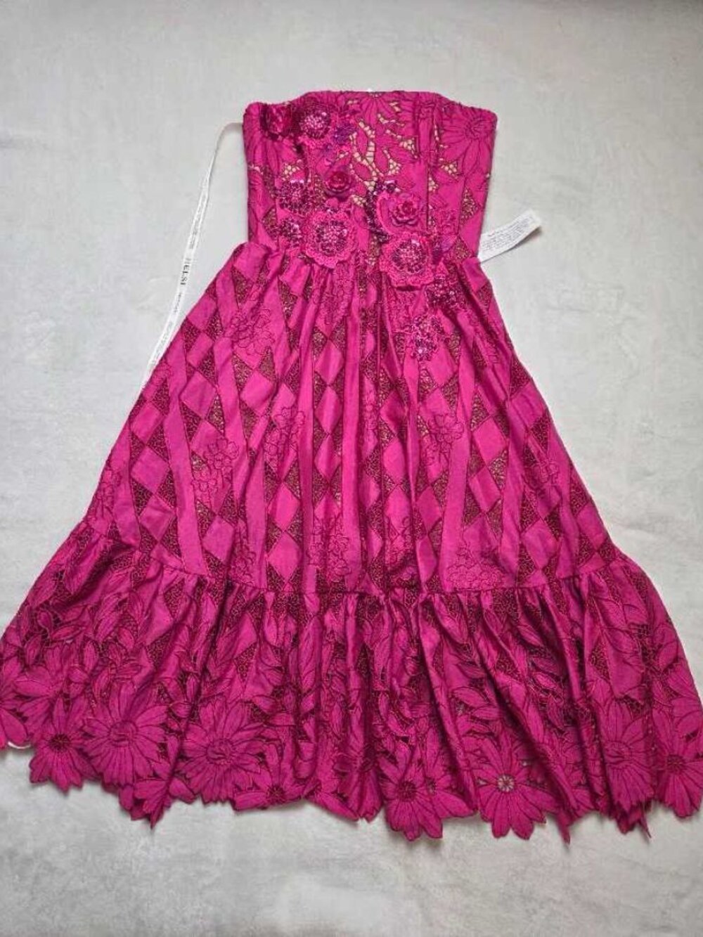 New S Helsi (from Anthropologie) Candace hand beaded Deco Dress in Pink
